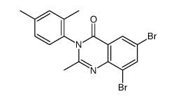 6,8-dibromo-3-(2,4-dimethylphenyl)-2-methylquinazolin-4-one结构式