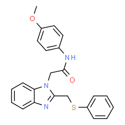 N-(4-METHOXYPHENYL)-2-(2-[(PHENYLSULFANYL)METHYL]-1H-1,3-BENZIMIDAZOL-1-YL)ACETAMIDE Structure