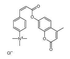 4-METHYLUMBELLIFERYL P-TRIMETHYLAMMONIUM CINNAMATE CHLORIDE结构式