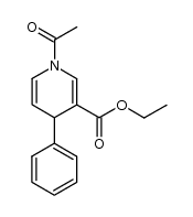 ethyl 1-acetyl-1,4-dihydro-4-phenylpyridine-3-carboxylate Structure