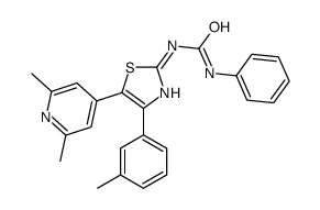 1-[5-(2,6-dimethylpyridin-4-yl)-4-(3-methylphenyl)-1,3-thiazol-2-yl]-3-phenylurea结构式