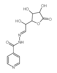 Glucuronic acid, g-lactone,1-[(4-pyridinylcarbonyl)hydrazone] Structure