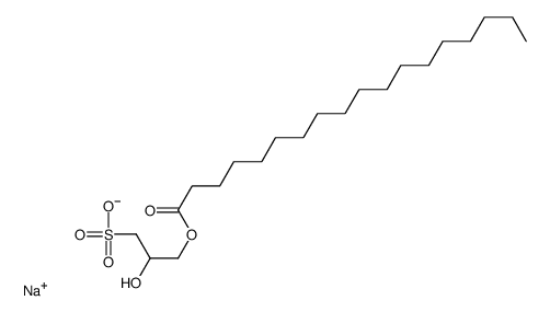 sodium 2-hydroxy-3-sulphonatopropyl stearate Structure