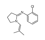 N-(2-chlorophenyl)-1-(2-methylprop-1-enyl)pyrrolidin-2-imine结构式