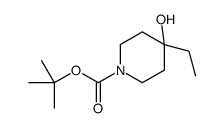 4-乙基-4-羟基哌啶-1-羧酸叔丁酯结构式