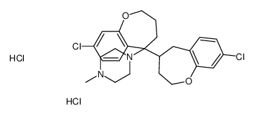 1-[8-chloro-5-(8-chloro-2,3,4,5-tetrahydro-1-benzoxepin-4-yl)-3,4-dihydro-2H-1-benzoxepin-5-yl]-4-methylpiperazine,dihydrochloride结构式