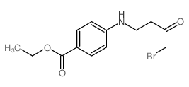 Benzoic acid,4-[(4-bromo-3-oxobutyl)amino]-, ethyl ester结构式