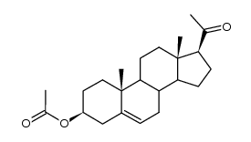 3β-acetoxy-pregn-5-en-20-one Structure