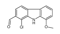 1-chloro-8-methoxy-9H-carbazole-2-carbaldehyde结构式