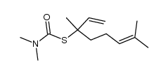 3-dimethylcarbamoylsulfanyl-3,7-dimethyl-octa-1,6-diene结构式