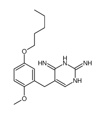 5-[(2-methoxy-5-pentoxyphenyl)methyl]pyrimidine-2,4-diamine Structure