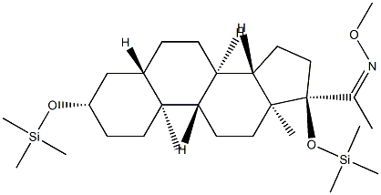 3β,17-Bis(trimethylsiloxy)-5α-pregnan-20-one O-methyl oxime结构式
