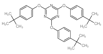 2,4,6-tris(4-tert-butylphenoxy)-1,3,5-triazine结构式