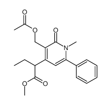 2-(3-acetoxymethyl-1-methyl-2-oxo-6-phenyl-1,2-dihydro-pyridin-4-yl)-butyric acid methyl ester Structure