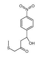 (4S)-4-hydroxy-1-methylsulfanyl-4-(4-nitrophenyl)butan-2-one结构式