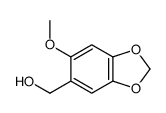 (6-methoxy-1,3-benzodioxol-5-yl)methanol结构式
