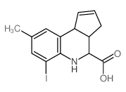 6-iodo-8-methyl-3a,4,5,9b-tetrahydro-3H-cyclopenta[c]quinoline-4-carboxylic acid结构式