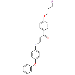 (2E)-1-[4-(3-Fluoropropoxy)phenyl]-3-[(4-phenoxyphenyl)amino]-2-propen-1-one Structure