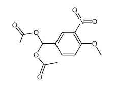 (4-methoxy-3-nitrophenyl)methylene diacetate结构式