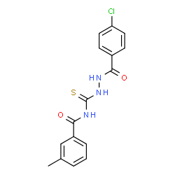 N-{[2-(4-chlorobenzoyl)hydrazino]carbonothioyl}-3-methylbenzamide structure