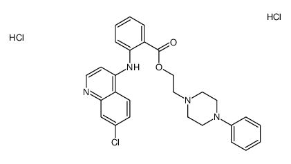 2-(4-phenylpiperazin-1-yl)ethyl 2-[(7-chloroquinolin-4-yl)amino]benzoate,dihydrochloride结构式