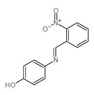 Phenol,4-[[(2-nitrophenyl)methylene]amino]- Structure