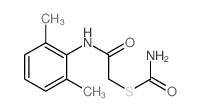 2-carbamoylsulfanyl-N-(2,6-dimethylphenyl)acetamide结构式