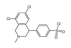 4-(6,8-dichloro-2-methyl-1,2,3,4-tetrahydroisoquinolin-4-yl)benzenesulfonyl chloride Structure