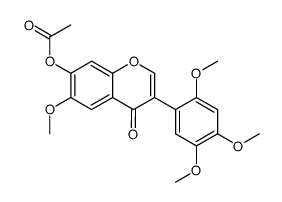 7-Acetoxy-6,2',4',5'-tetramethoxy-isoflavon结构式