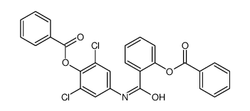 [2-[(4-benzoyloxy-3,5-dichlorophenyl)carbamoyl]phenyl] benzoate Structure