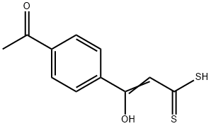 3-(4-Acetylphenyl)-3-hydroxypropenedithioic acid structure