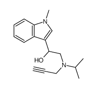 2-(Isopropyl-prop-2-ynyl-amino)-1-(1-methyl-1H-indol-3-yl)-ethanol结构式