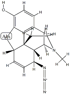8β-Azido-6,7-didehydro-4,5α-epoxy-17-methylmorphinan-3-ol Structure