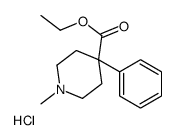 ethyl 1-methyl-4-phenyl-piperidine-4-carboxylate hydrochloride结构式