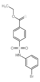 N-(3-bromophenyl)-4-ethoxycarbothioyl-benzenesulfonamide structure