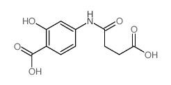 4-(3-carboxypropanoylamino)-2-hydroxy-benzoic acid结构式