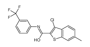 3-chloro-6-methyl-N-[3-(trifluoromethyl)phenyl]-1-benzothiophene-2-carboxamide Structure