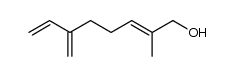 2-methyl-6-methylen-octa-2,7-dien-1-ol Structure