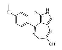 3,7-Dihydro-5-(4-methoxyphenyl)-6-methylpyrrolo[3,4-e]-1,4-diazepin-2(1H)-one Structure