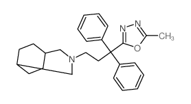 3-[3-(5-methyl-1,3,4-oxadiazol-2-yl)-3,3-diphenyl-propyl]-3-azabicyclo[3.2.2]nonane结构式