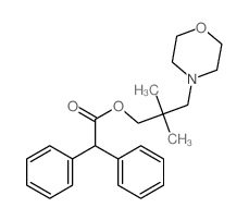 (2,2-dimethyl-3-morpholin-4-yl-propyl) 2,2-diphenylacetate结构式