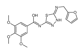 N-[5-(furan-2-ylmethylamino)-1,3,4-thiadiazol-2-yl]-3,4,5-trimethoxybenzamide Structure