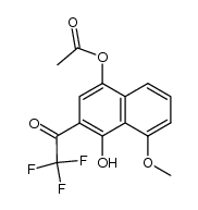 1-acetoxy-5-methoxy-3-trifluoroacetyl-4-naphthol结构式