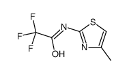 2,2,2-trifluoro-N-(4-methyl-1,3-thiazol-2-yl)acetamide结构式