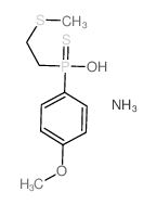 Phosphinothioic acid,(4-methoxyphenyl)[2-(methylthio)ethyl]-, ammonium salt (9CI) Structure