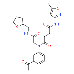 Butanediamide, N-(3-acetylphenyl)-N-(5-methyl-3-isoxazolyl)-N-[2-oxo-2-[[(tetrahydro-2-furanyl)methyl]amino]ethyl]- (9CI) structure