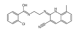 Benzamide, 2-chloro-N-[2-[(3-cyano-8-methyl-2-quinolinyl)amino]ethyl]- (9CI) Structure