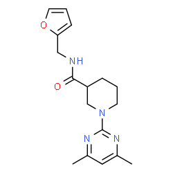 3-Piperidinecarboxamide,1-(4,6-dimethyl-2-pyrimidinyl)-N-(2-furanylmethyl)-(9CI) Structure