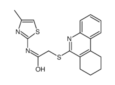 Acetamide, N-(4-methyl-2-thiazolyl)-2-[(7,8,9,10-tetrahydro-6-phenanthridinyl)thio]- (9CI)结构式