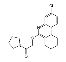 Pyrrolidine, 1-[[(3-chloro-7,8,9,10-tetrahydro-6-phenanthridinyl)thio]acetyl]- (9CI) Structure